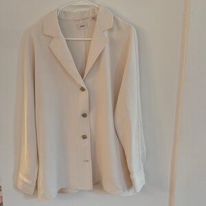 ARITZIA WILFRED Cream Button-Up Blouse